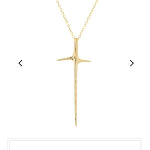 Elisabeth Bell large gold tree thorn necklace